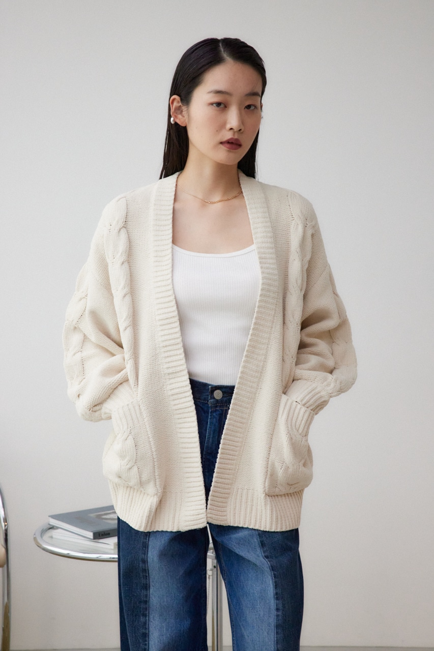 シェニールケーブルニットロングカーディガン｜WOMEN｜250HAG70-061H