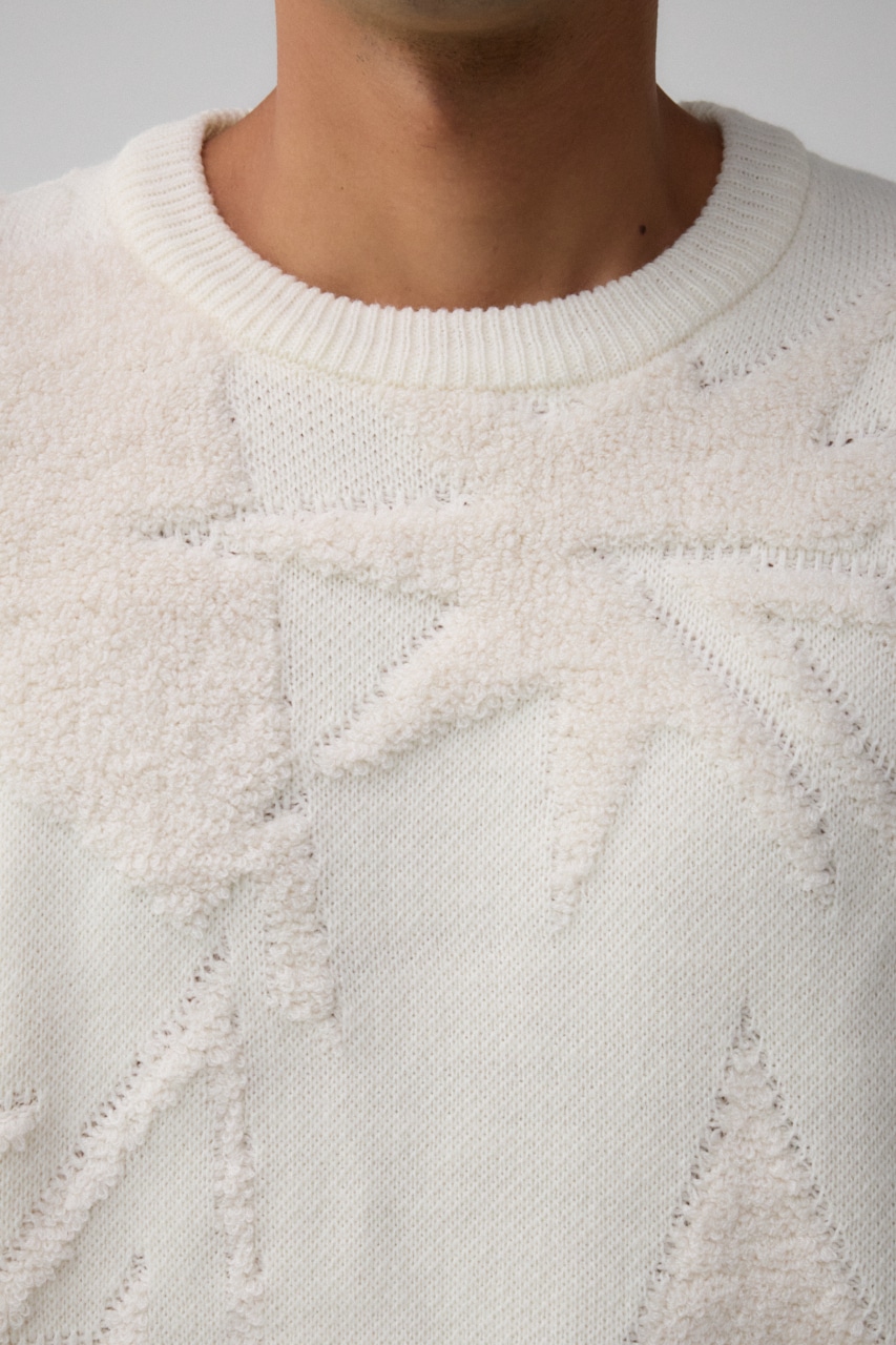 幾何学総柄ビッグニット｜MEN｜251HAC70-222I｜AZUL BY MOUSSY