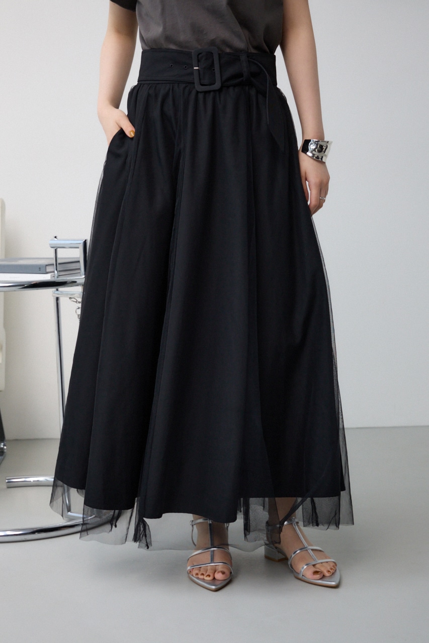 チュールレイヤードフレアスカート｜WOMEN｜250HSF31-262D｜AZUL BY