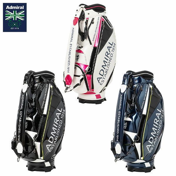 新品 ADMRIAL アドミラル キャディバッグ ホワイト/ピンク 9インチ
