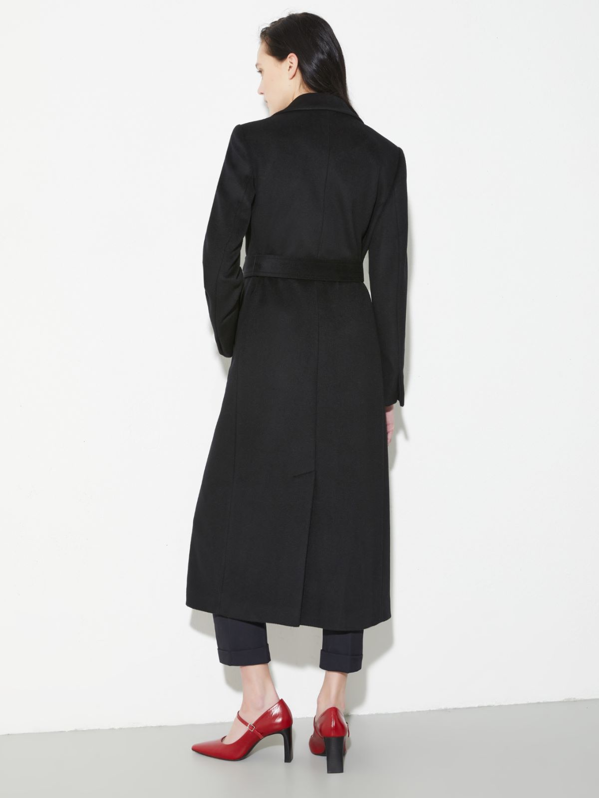 Longrun coat in drap, black | MAX&Co.