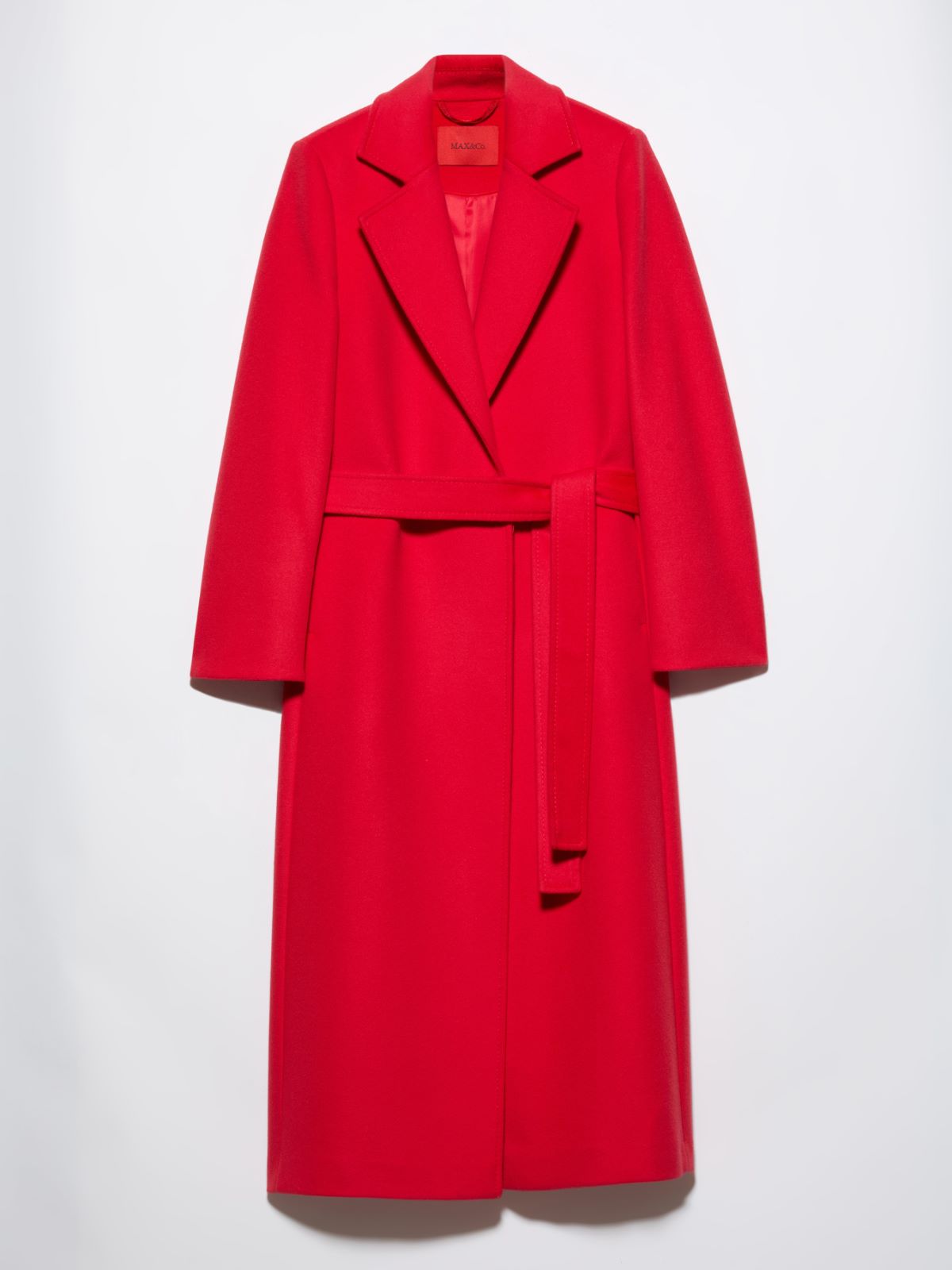 Longrun wool-drap coat, red | MAX&Co.