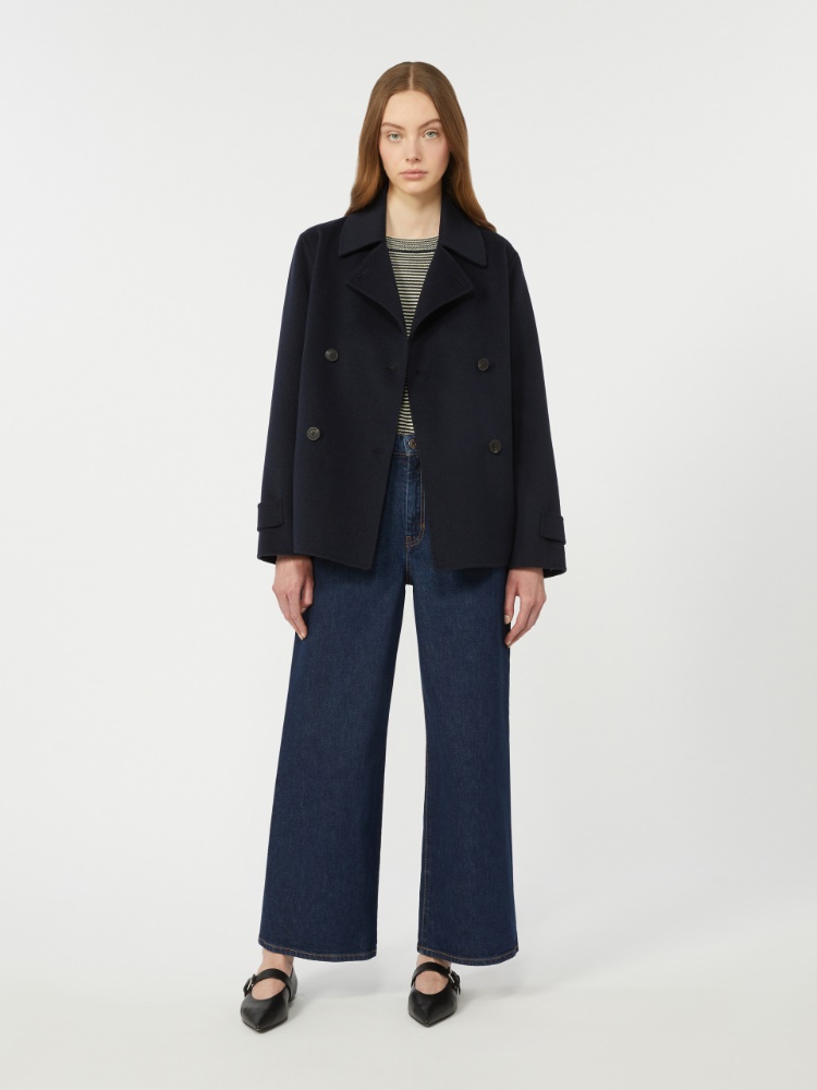ファンティーノ] ウール ブレンド ダブルブレスト ピーコート, navy