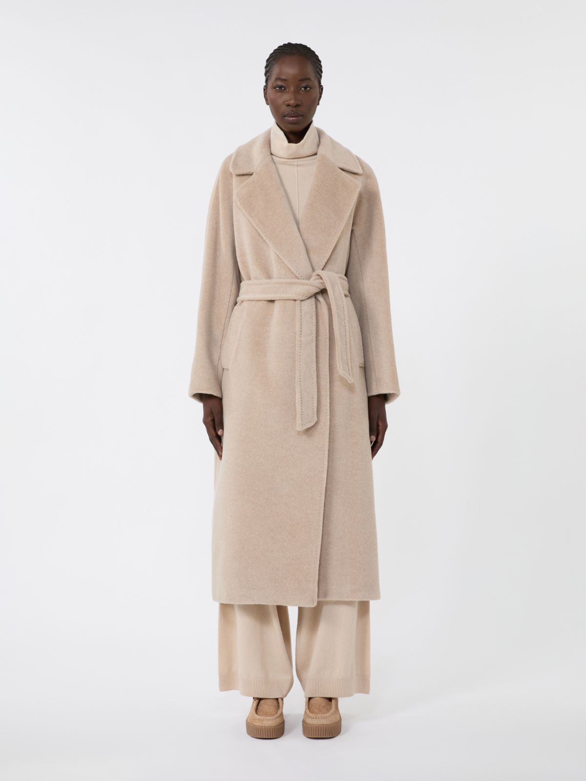 Long wool and alpaca coat, turtledove | Weekend Max Mara
