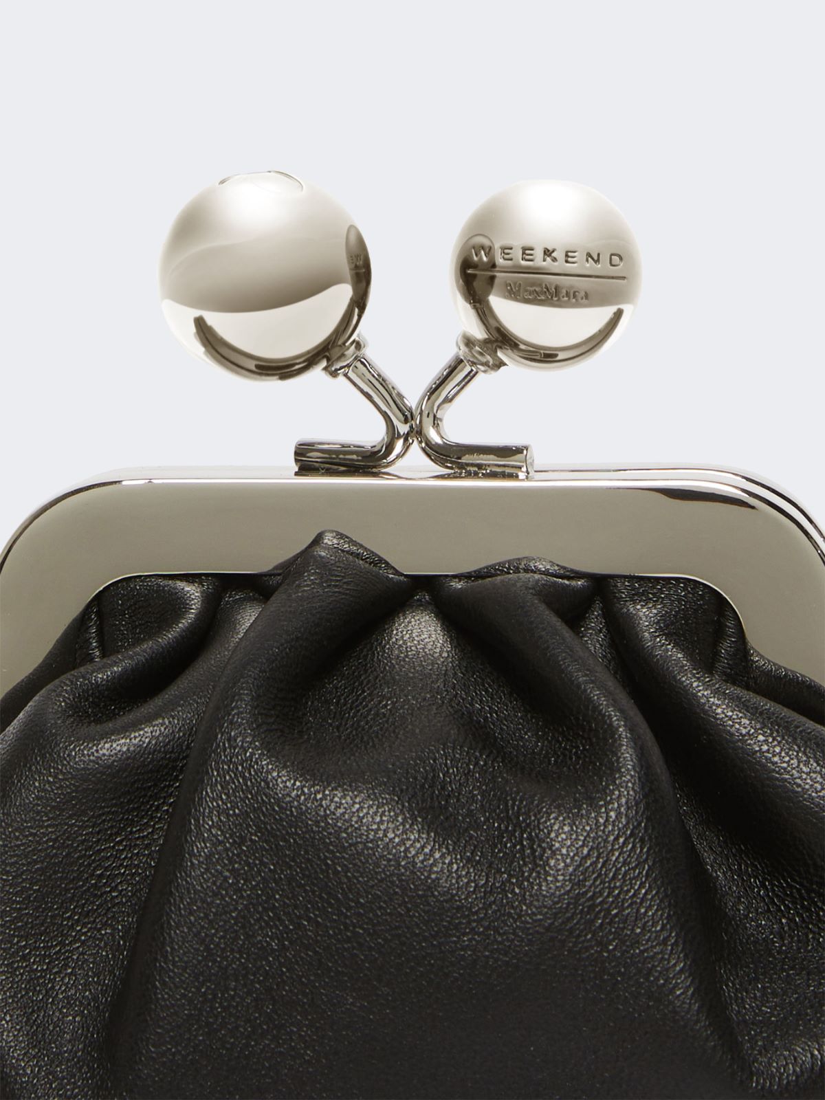 Nappa sheepskin Nano Pasticcino Bag, black | Weekend Max Mara