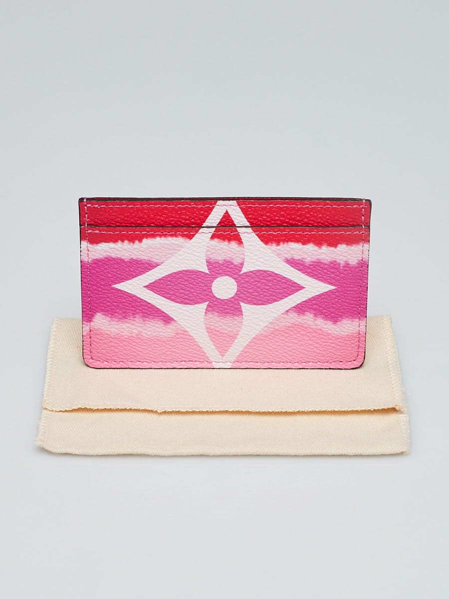 Louis Vuitton Pink/Red Coated Canvas Escale Card Holder | Yoogi's