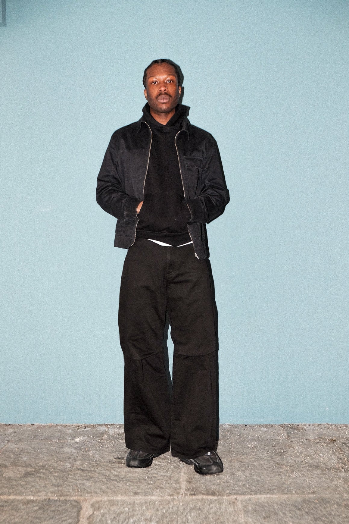 FIFTH GENERAL STORE / Knee Pleated Baggy Pants - Black – BALANCE