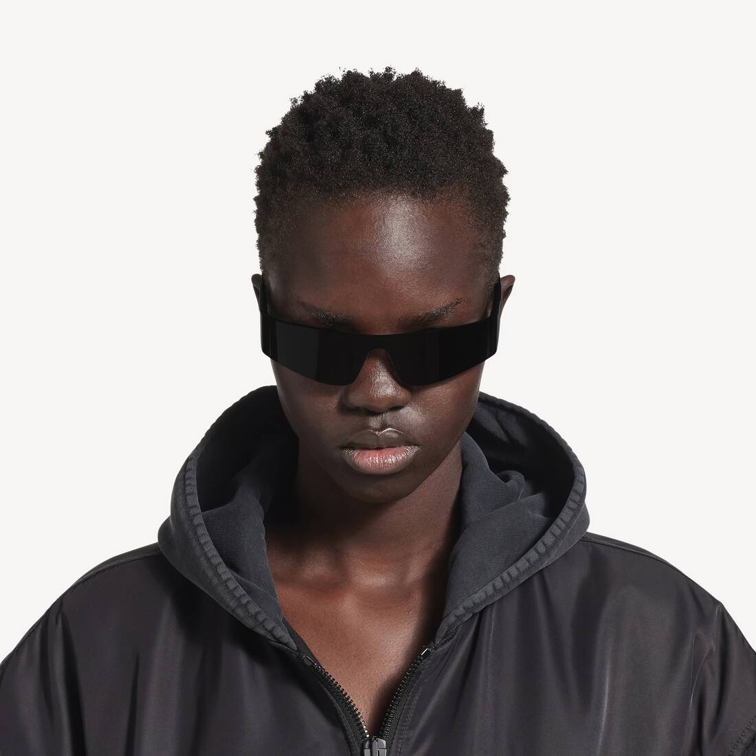 Mono Rectangle Sunglasses in Black | Balenciaga US