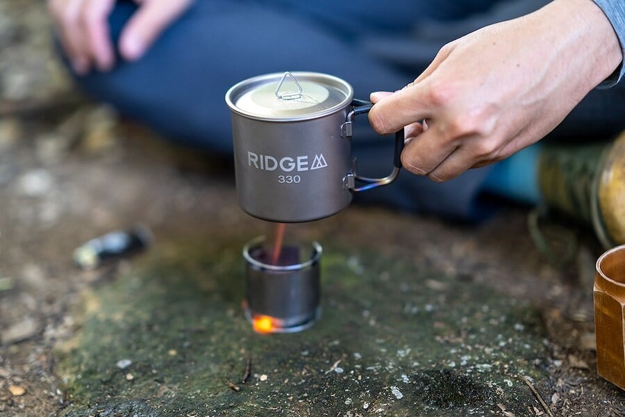 リッジマウンテンギア チタニウムポット アフタヌーンコーヒーストーブ