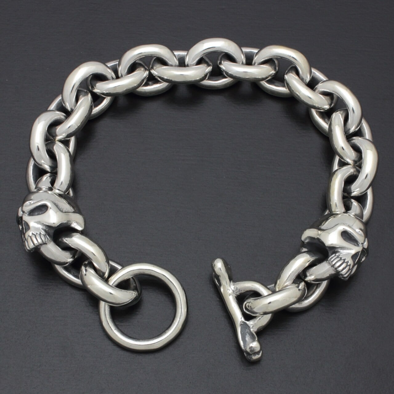 THIRTEENDESIGNS サーティーンデザインズ KB-2 MAD TWO SKULL BRACELET