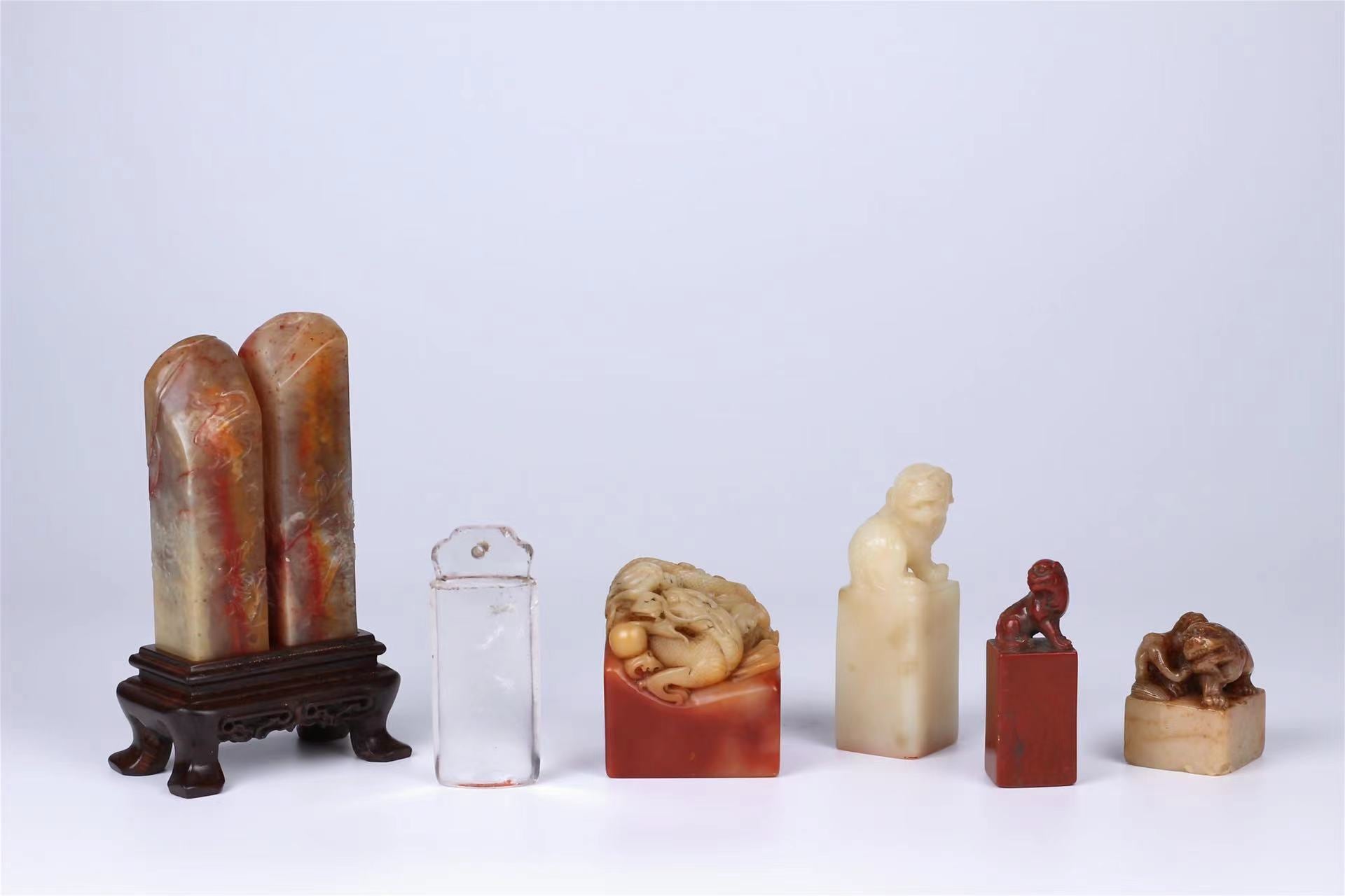 寿山石印材 高山洞石 霊芝 希少 高級印材 書道 篆刻 | 正一 古美術