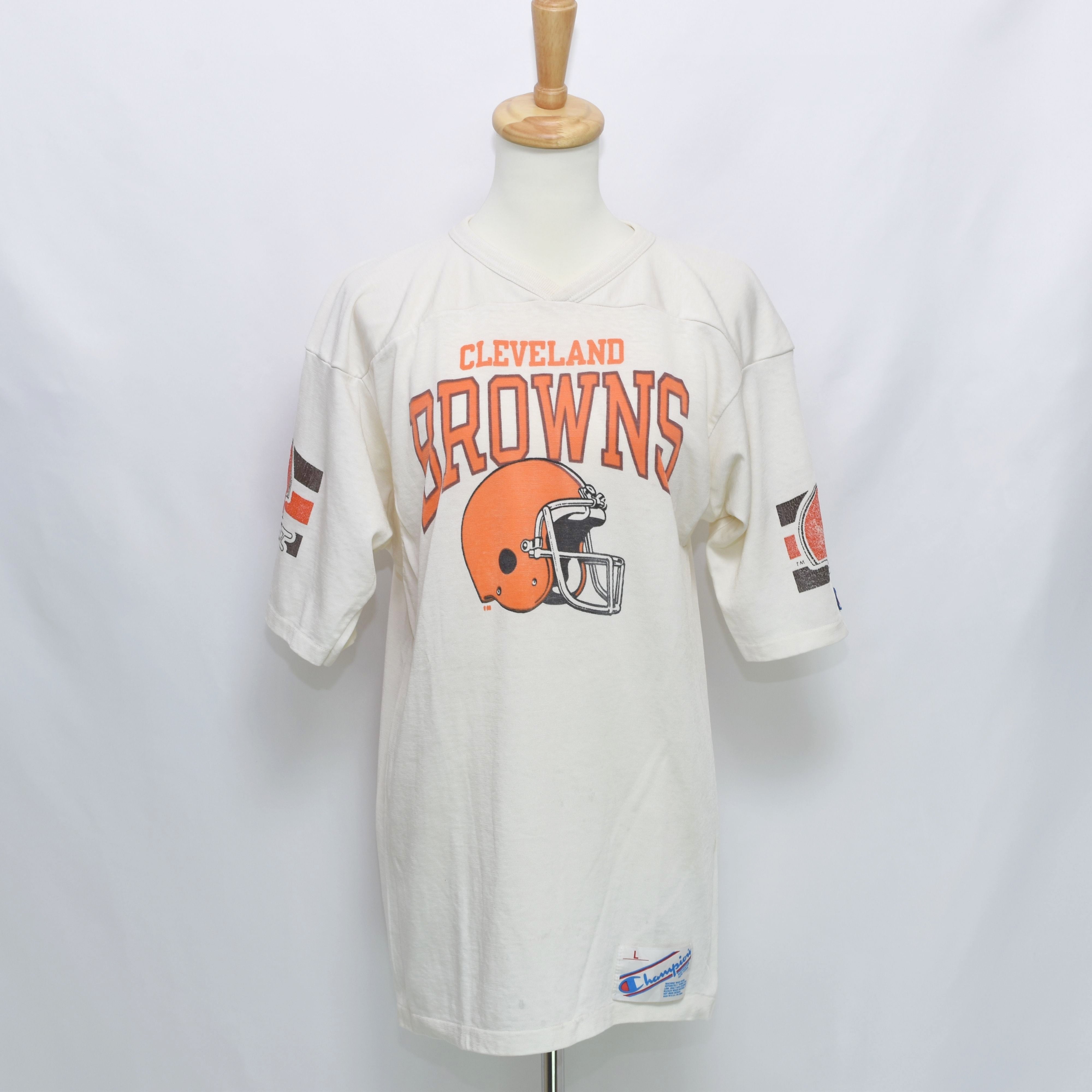 80's CHAMPION ポリ NFL BROWNS フットボール Tシャツ チャンピオン