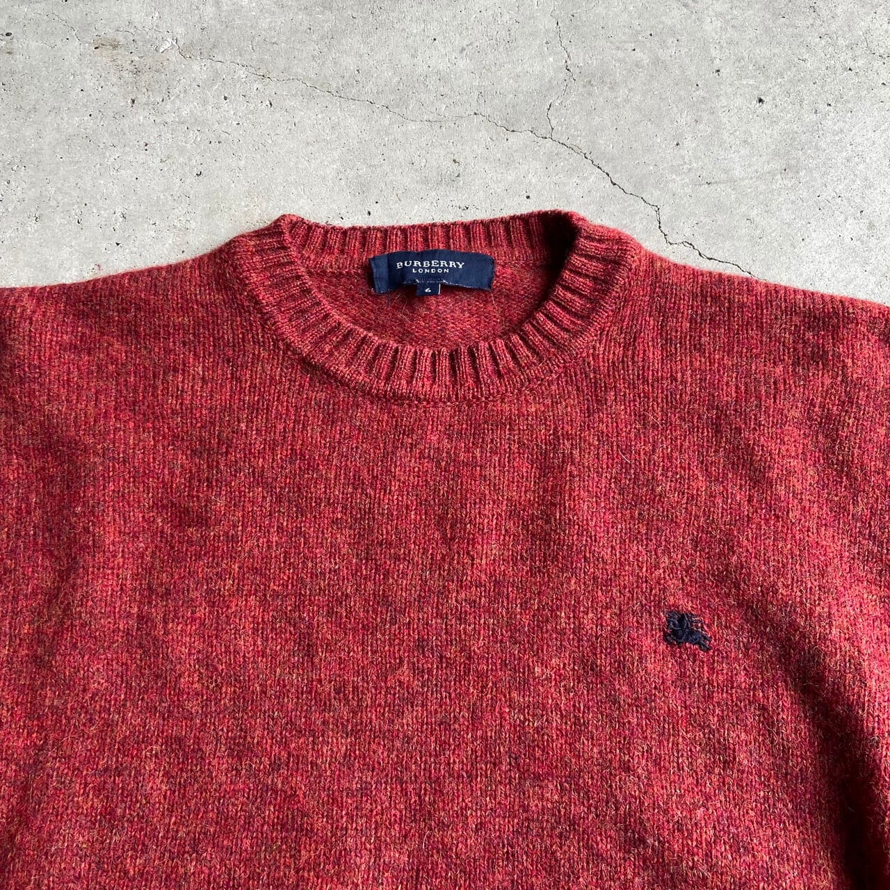 BURBERRY バーバリー クルーネック ウール ニットセーター レディースL