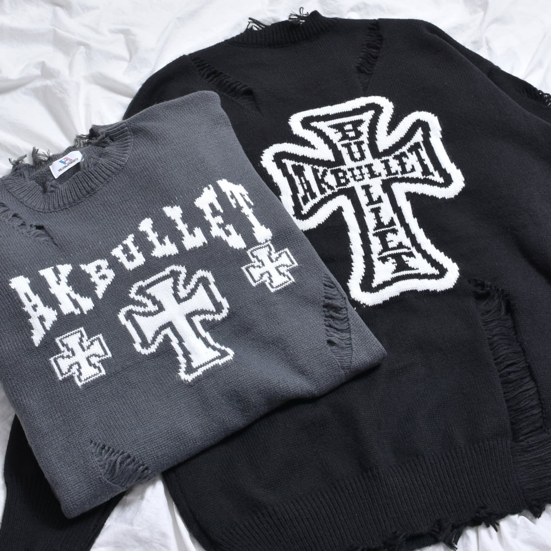 クロス ダメージニット | VOLCAN&APHRODITE