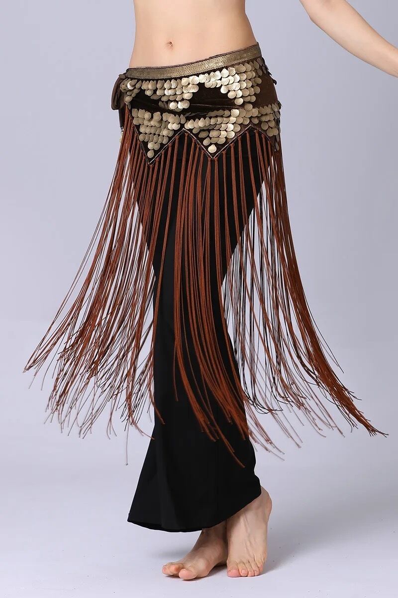 ベリーダンスコインベルトタッセルヒップスカーフトライバル