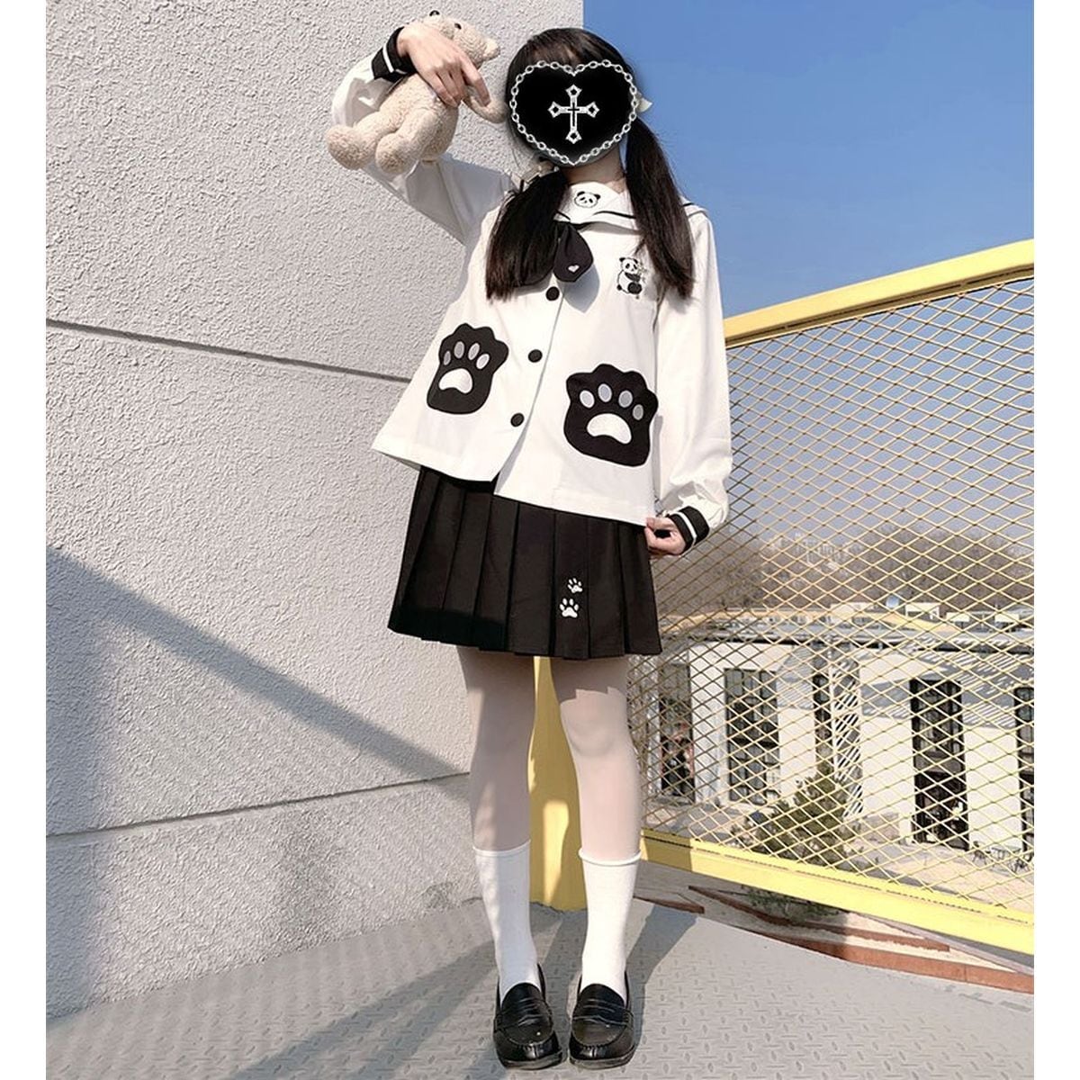 新品 UTAA ゴルフ トップス＆スカートセット ブラック M ユタ