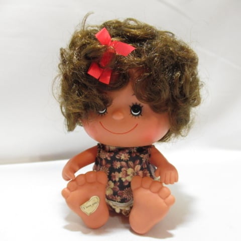 昭和レトロ 人形 ドール ソフビ 女の子 I LOVE YOU | ハチクマ商店