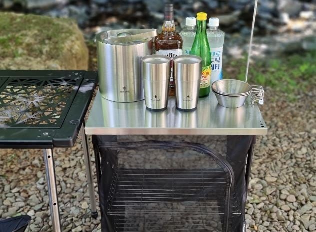 ステンレス天板 スノーピーク メッシュラックスタンド CK-055