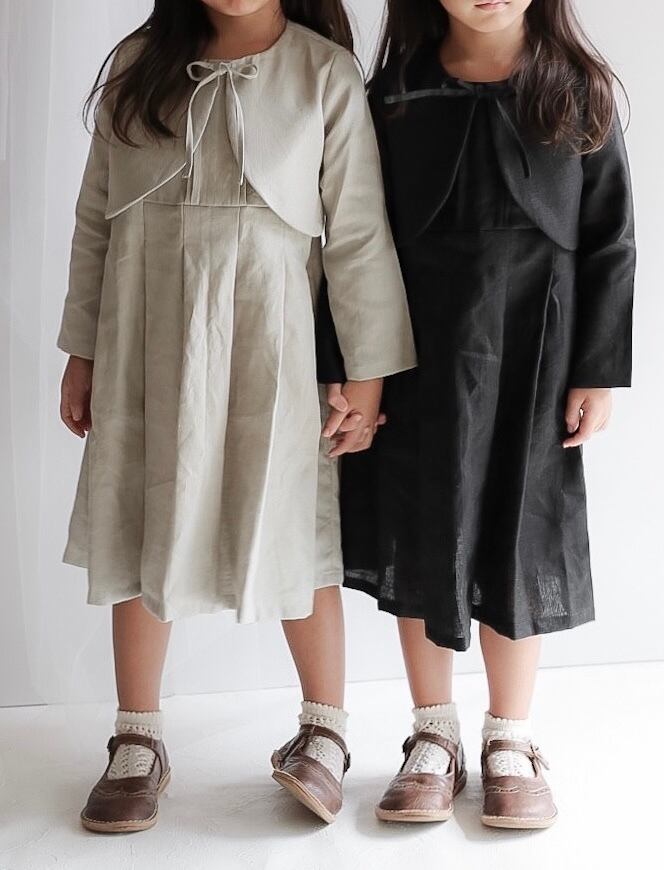 女の子スーツセット ボレロ フレンチリネン 100〜130 セレモニー