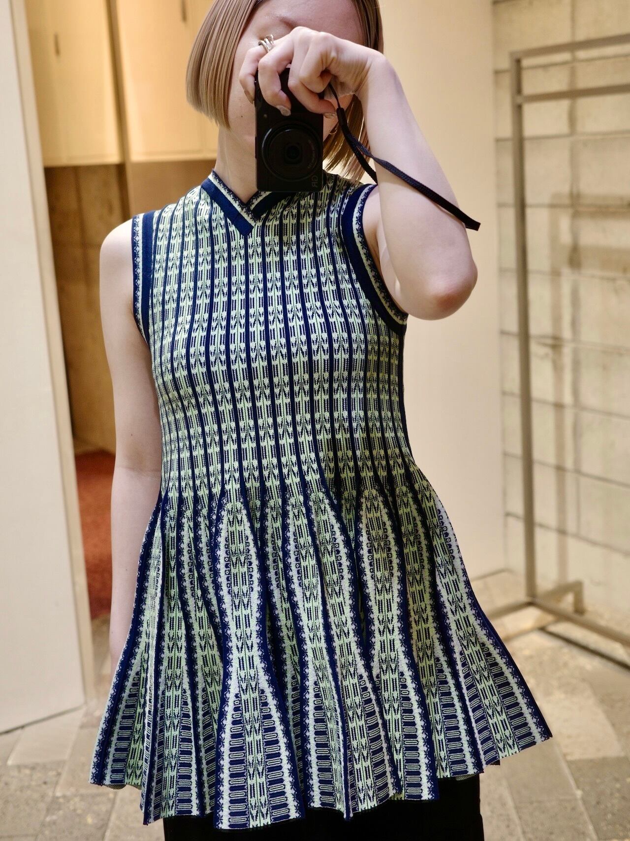 25SS】Mame Kurogouchi マメ クロゴウチ / Lantern Knitted Volume Top