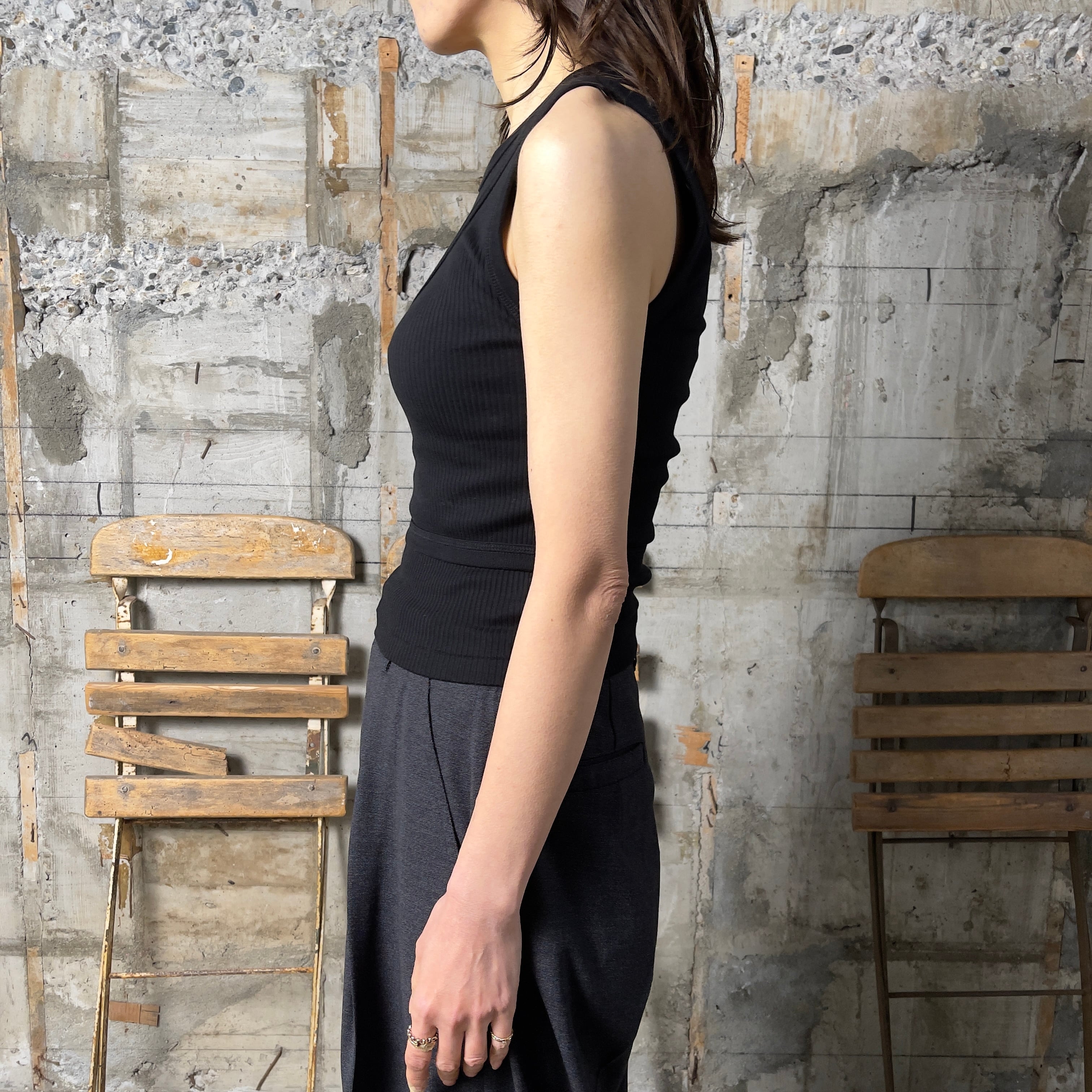 HYKE【ハイク】DOUBLE SHOULDER TANK TOP (12375) | glamour online