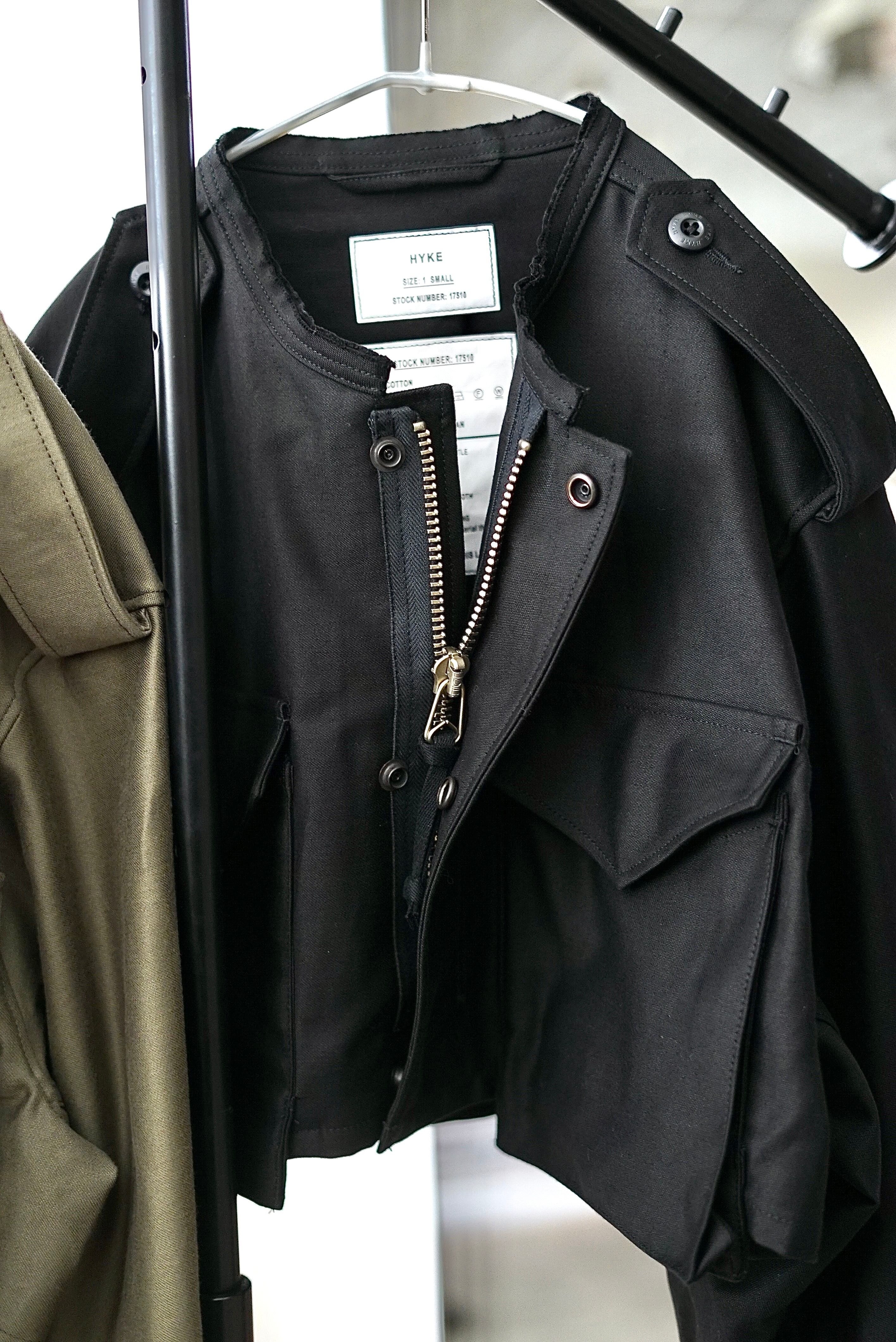 HYKE / TYPE M-51 FIELD CROPPED JACKET (BLACK , OLIVE DRAB) | JUQUI