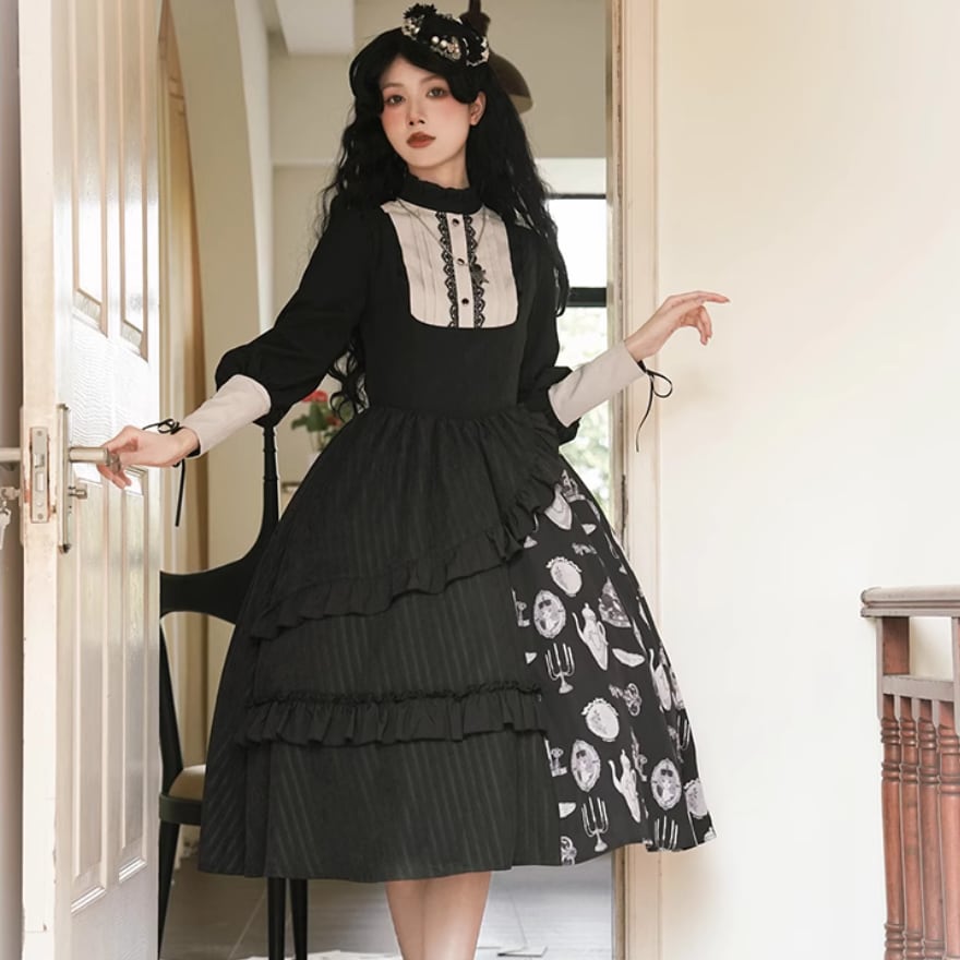 SEASONZ ゴスロリ ジャンパースカート ダーク ガーリー 甘め lolita