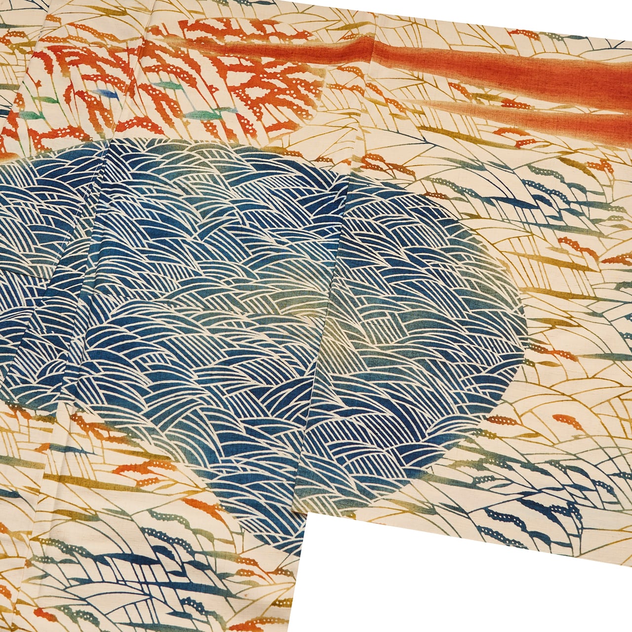 人間国宝 稲垣稔次郎 「風」 秋草模様 型絵染訪問着【未着用品