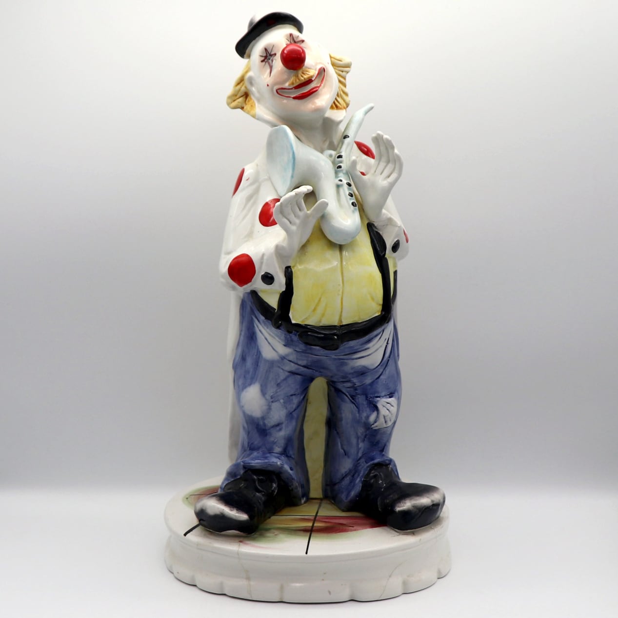 陶人形・ピエロ・アンティーク・インテリア・置物・No.210513-45・梱包