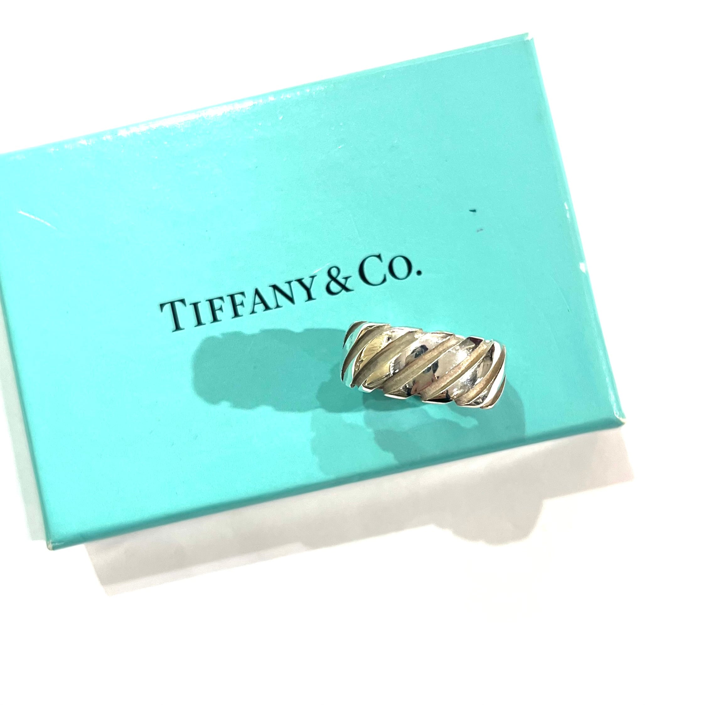 TIFFANY&CO】2090 ツイストデザイン シルバーリング12号スターリング