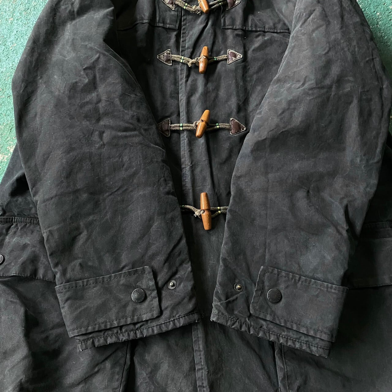 00年代 英国製 Barbour バブアー ワックスコットン ダッフルコート