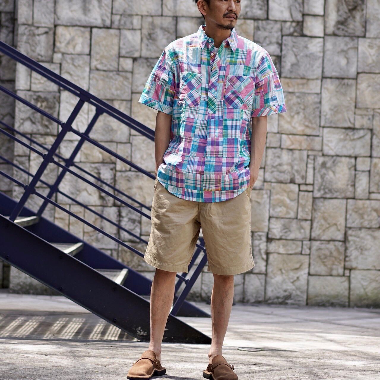KENNETH FIELD(ケネスフィールド) / ROOMY SHORT SLEEVE SHIRTS -PINK