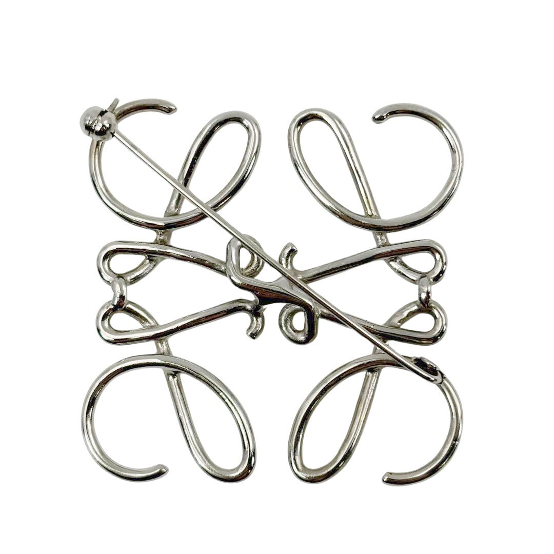 LOEWE ロエベ アナグラムブローチ メタル パラジウム(シルバー