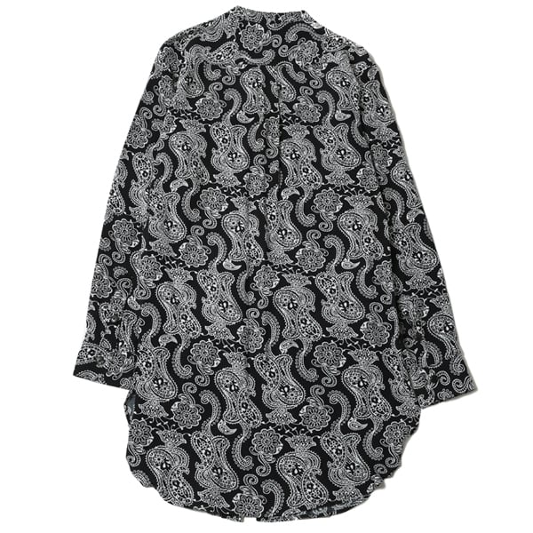 PAISLEY NO COLLAR LONG SHIRT (BLACK) / RUDE GALLERY | CROSS ROAD BLUES