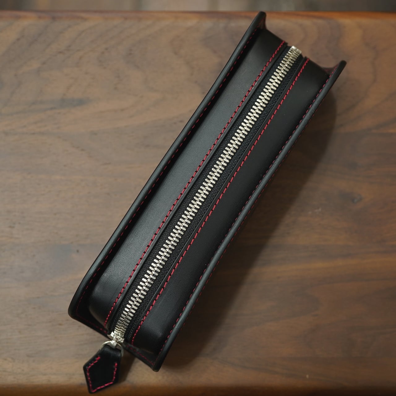 ル・ボナー デブペンケース ブッテーロ・ブラック（赤ステッチ