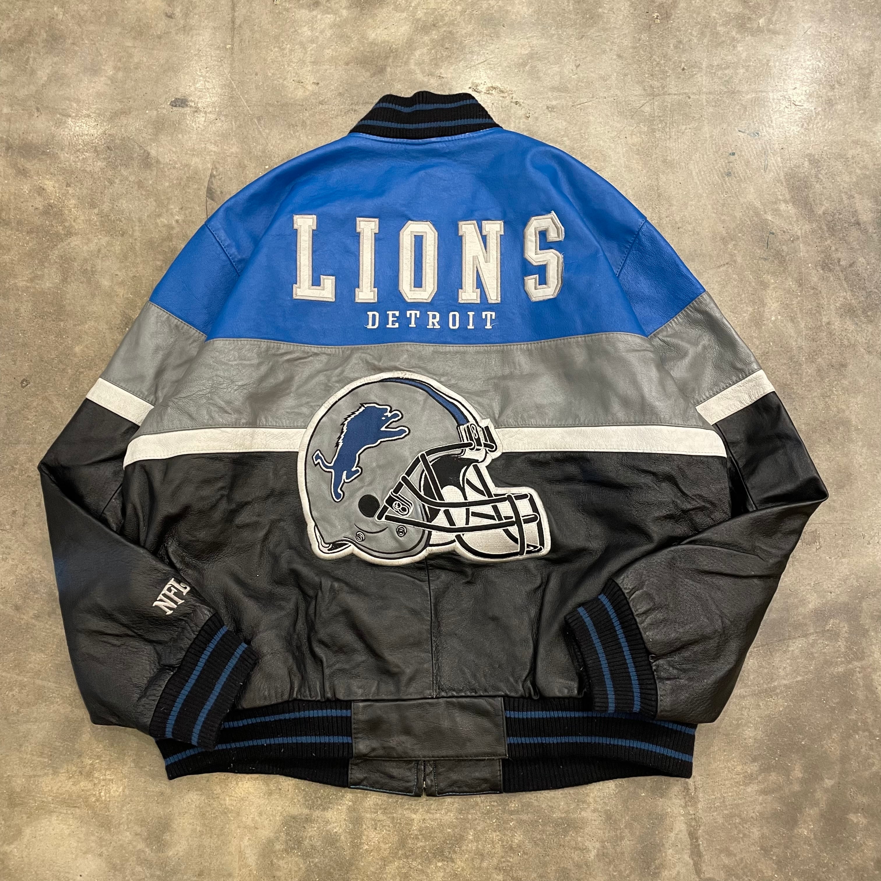 DETROIT LIONS/デトロイト・ライオンズ】NFL オールレザージャケット