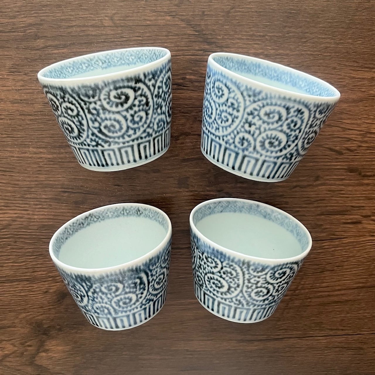 古伊万里染付蛸唐草紋様 蕎麦猪口 4客セット | 古美術 希 のぞみ 美術