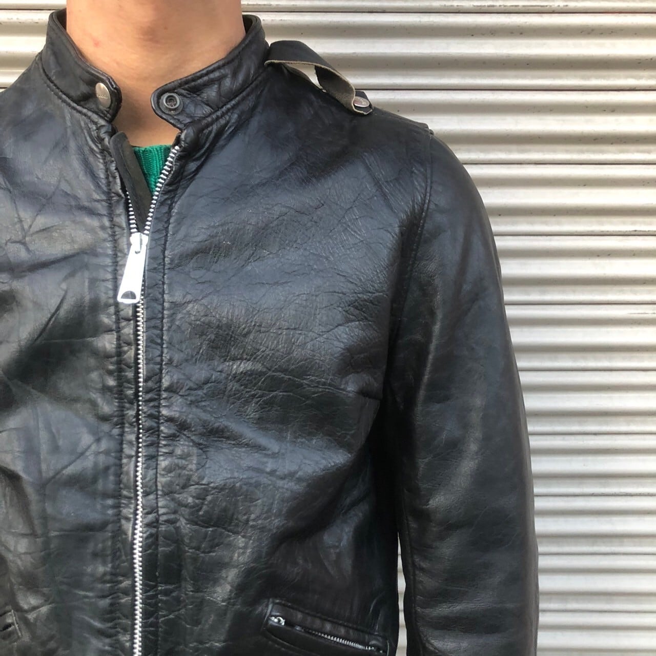 70s US BROOKS ブルックス シングル ライダース ジャケット レザー