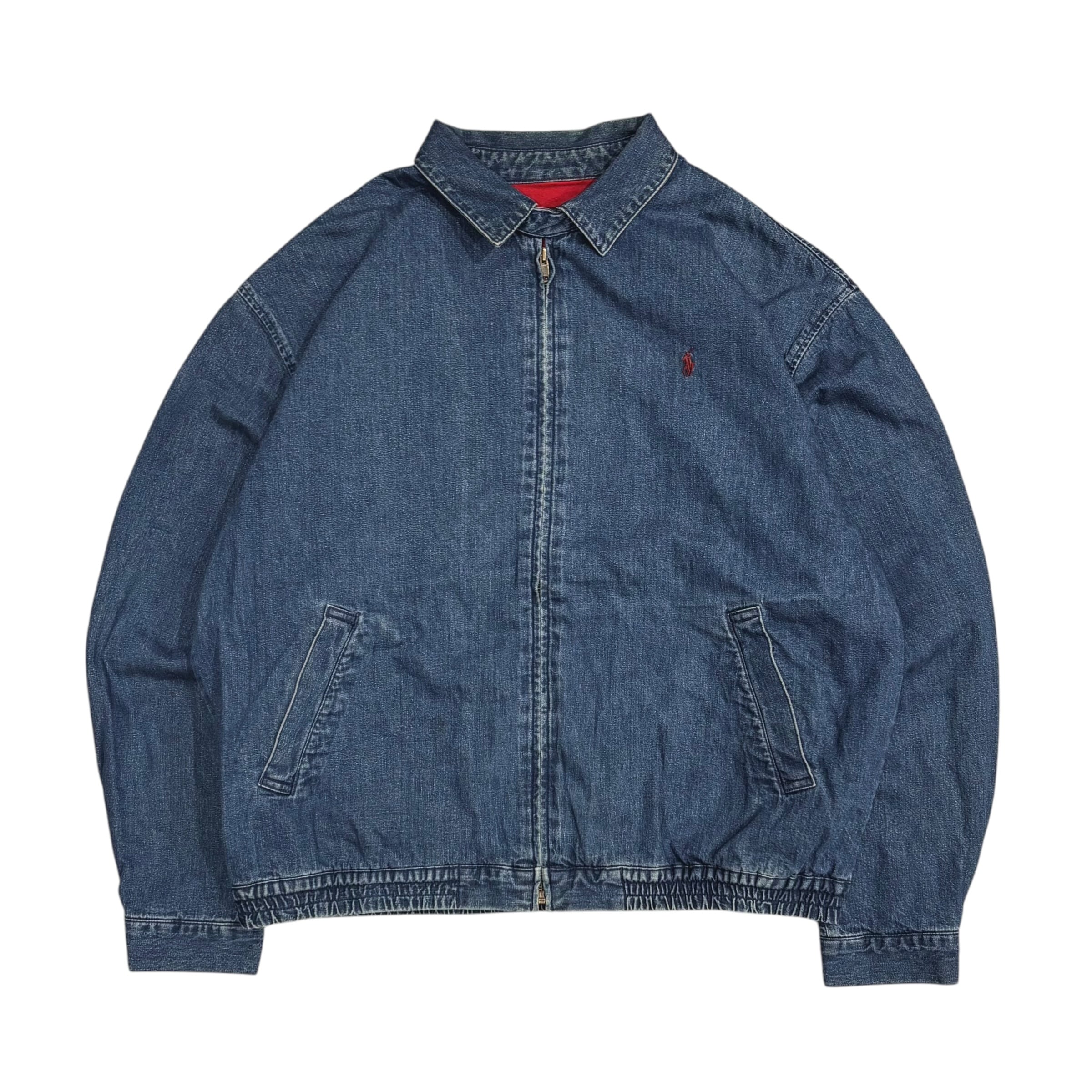 90's Polo Ralph Lauren Flannel Lined Denim Swing Top XL / ポロ