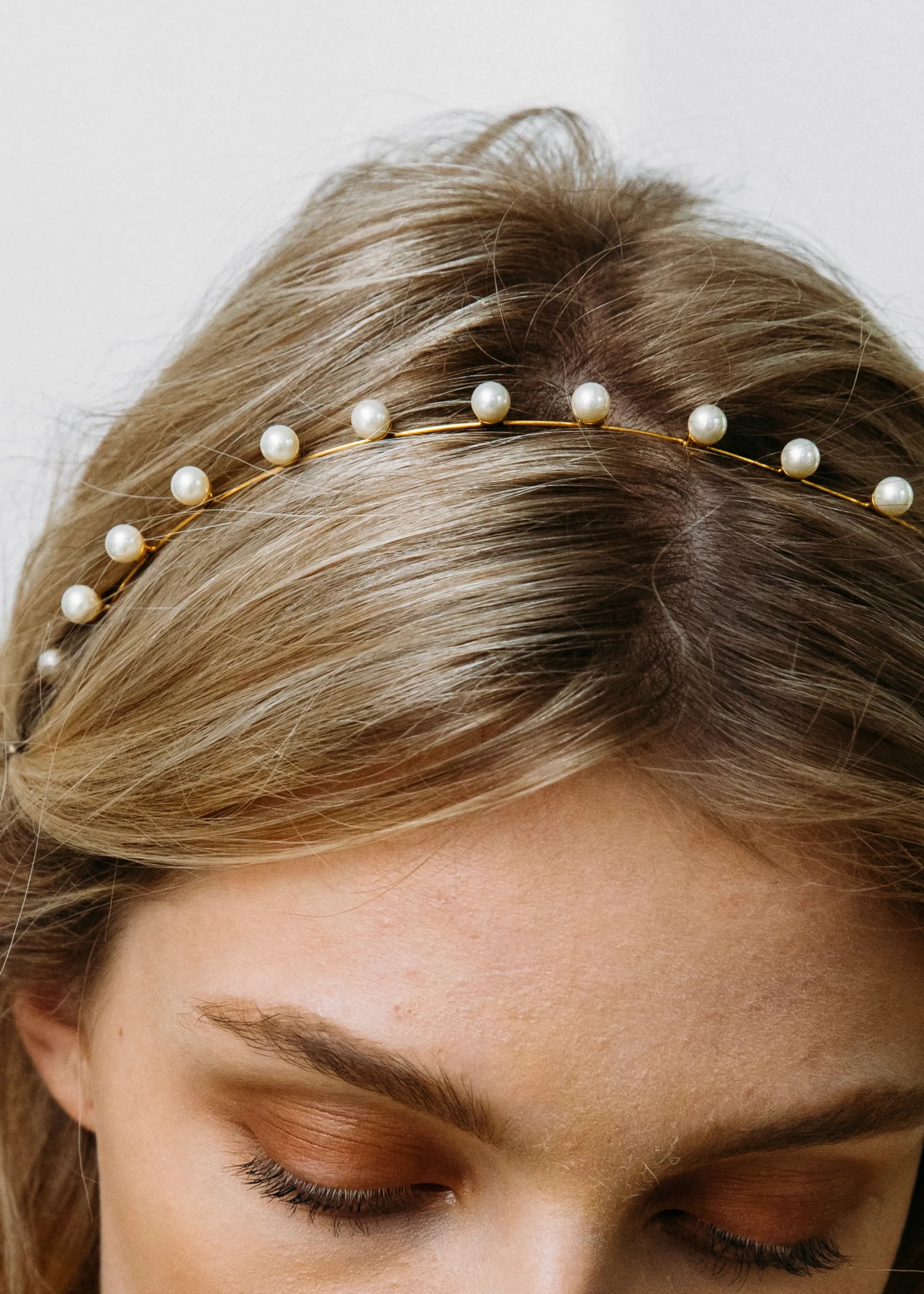 レンタルJennifer Behrジェニファーベア Iris Skinny Headband-Pearl