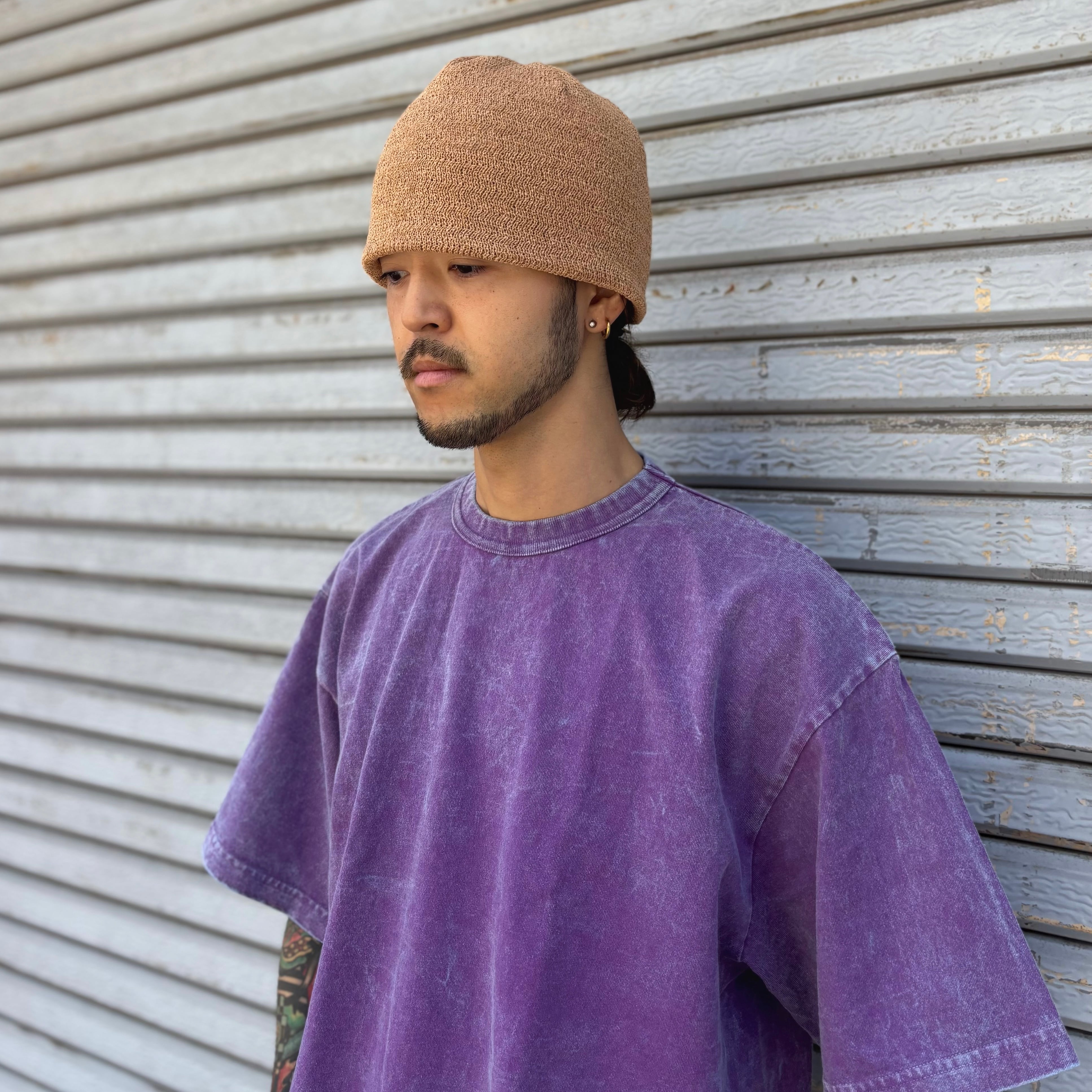 NOROLL TWOFACE WASHI BEANIE - APRICOT / ノーロール トゥーフェイス