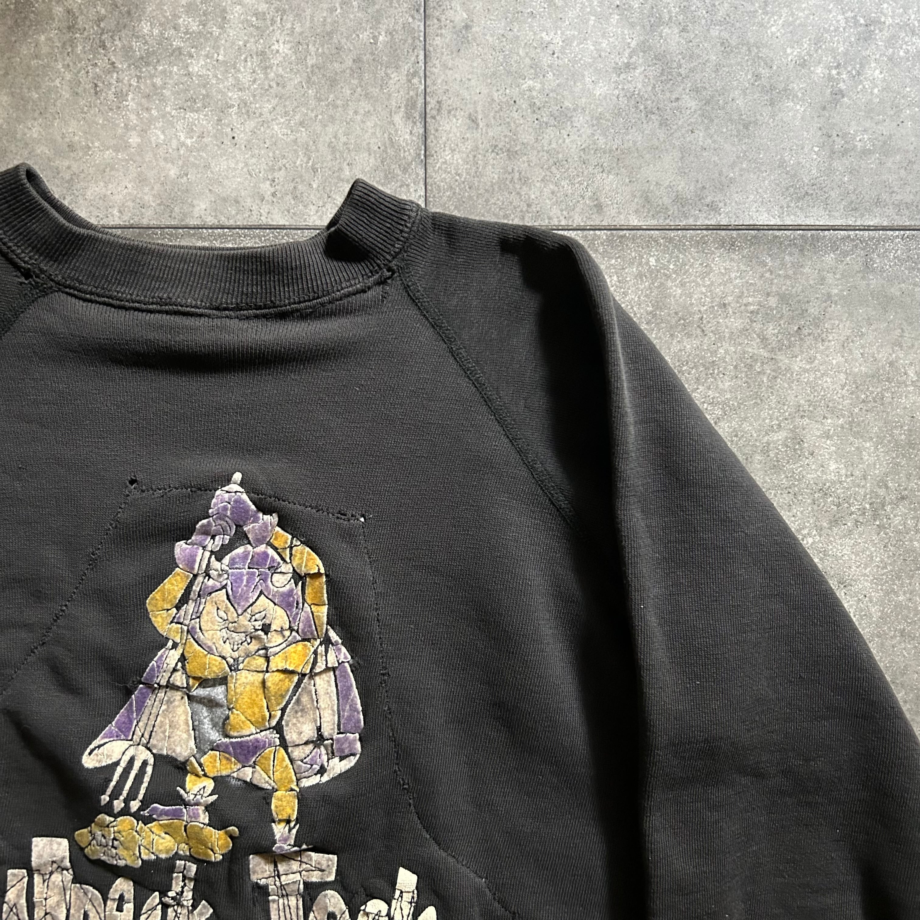 1960s ヴィンテージスウェットカラーフロッキーブラックフェード雰囲気系