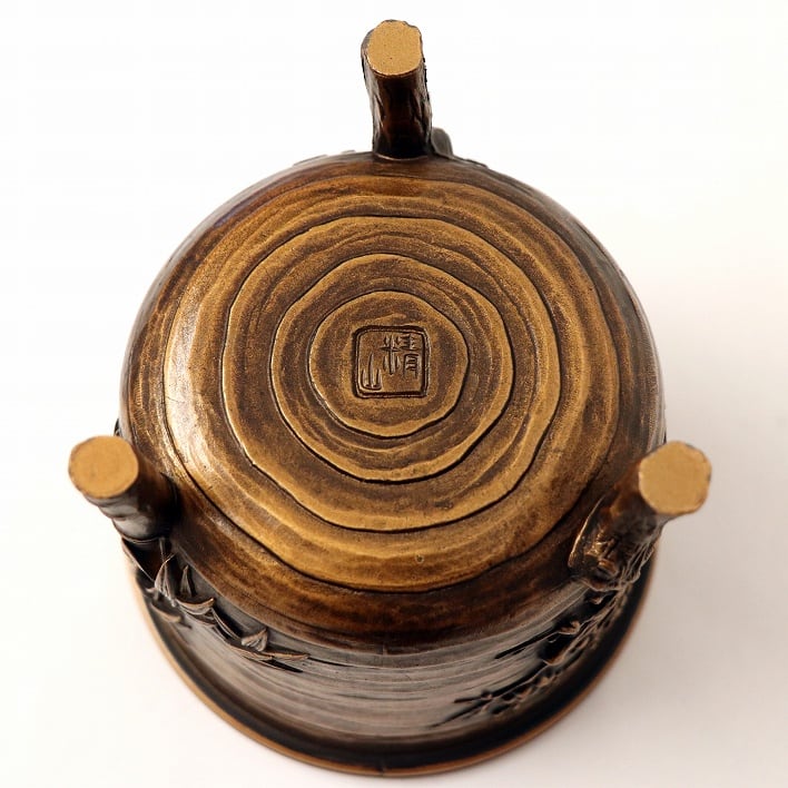 精山・松竹梅・千鳥透・香炉・No.180919-07・梱包サイズ60