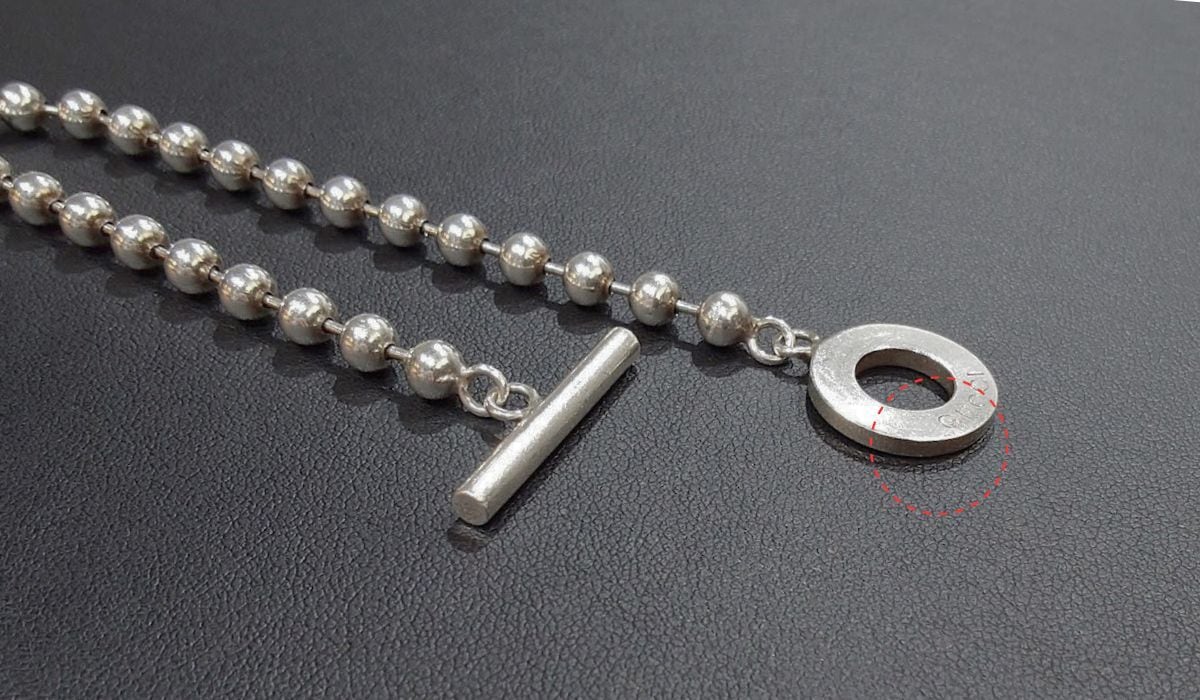 GUCCI グッチ ボールチェーン ブレスレット マンテル トグル SV925