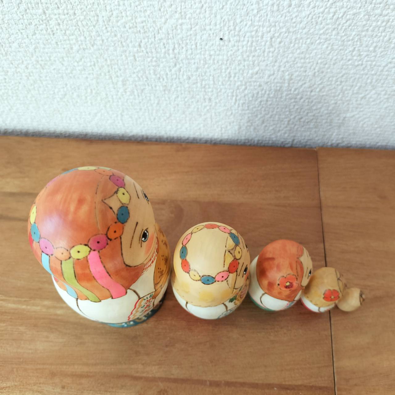 LYH044】北欧ロシア雑貨 リューバ作のマトリョーシカ サモワール