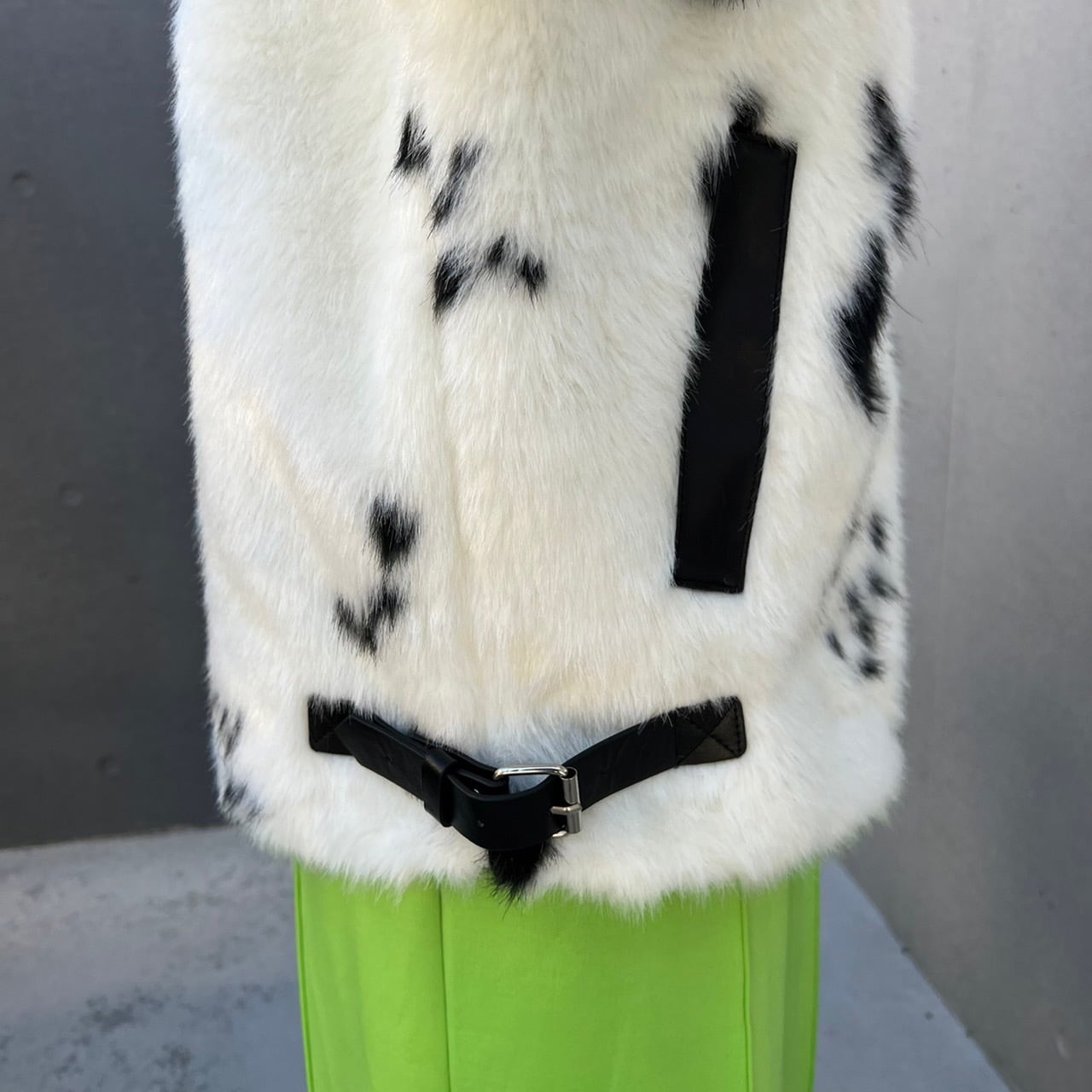 ダルメシアン柄フェイクファーコート_LN01483 | lanan(ラナン)