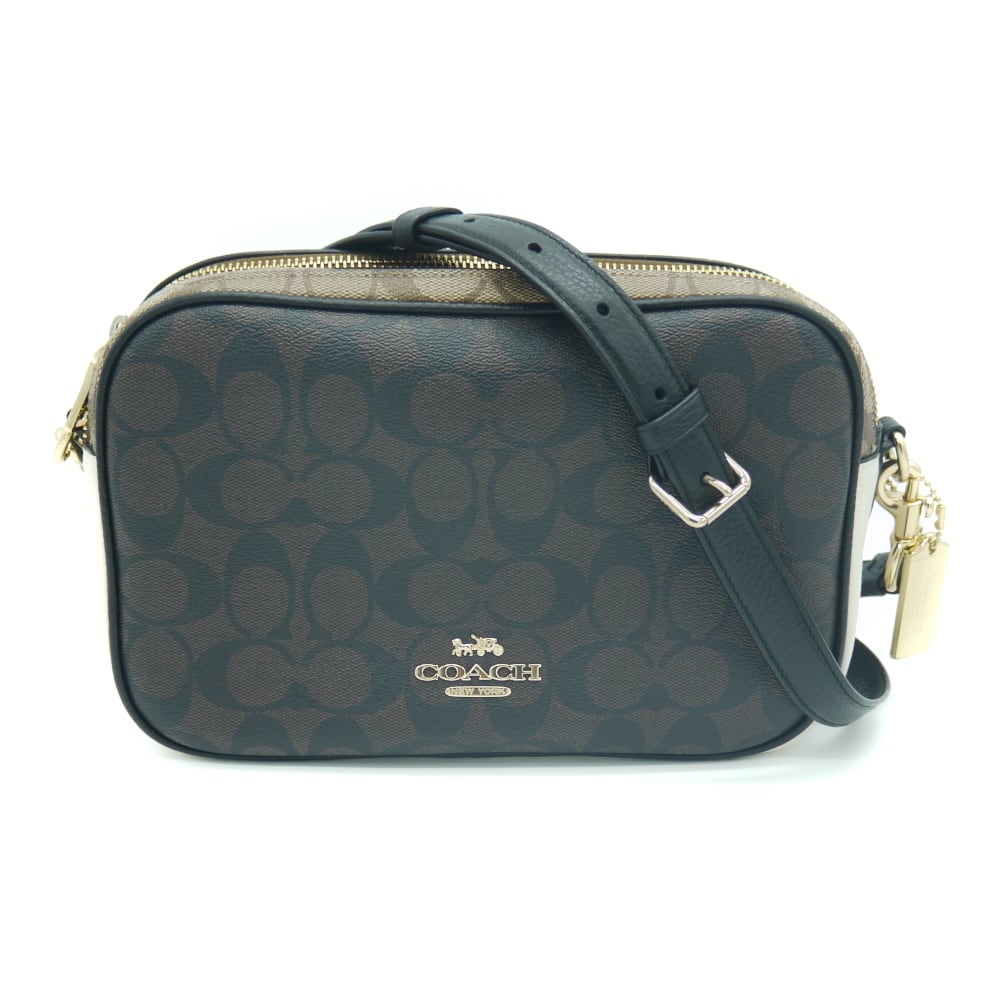 COACH コーチ ショルダーバッグ ポーチ シネチャー ブラウンマルチ