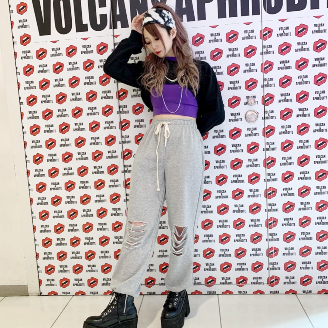 ダメージスウェットパンツ | VOLCAN&APHRODITE