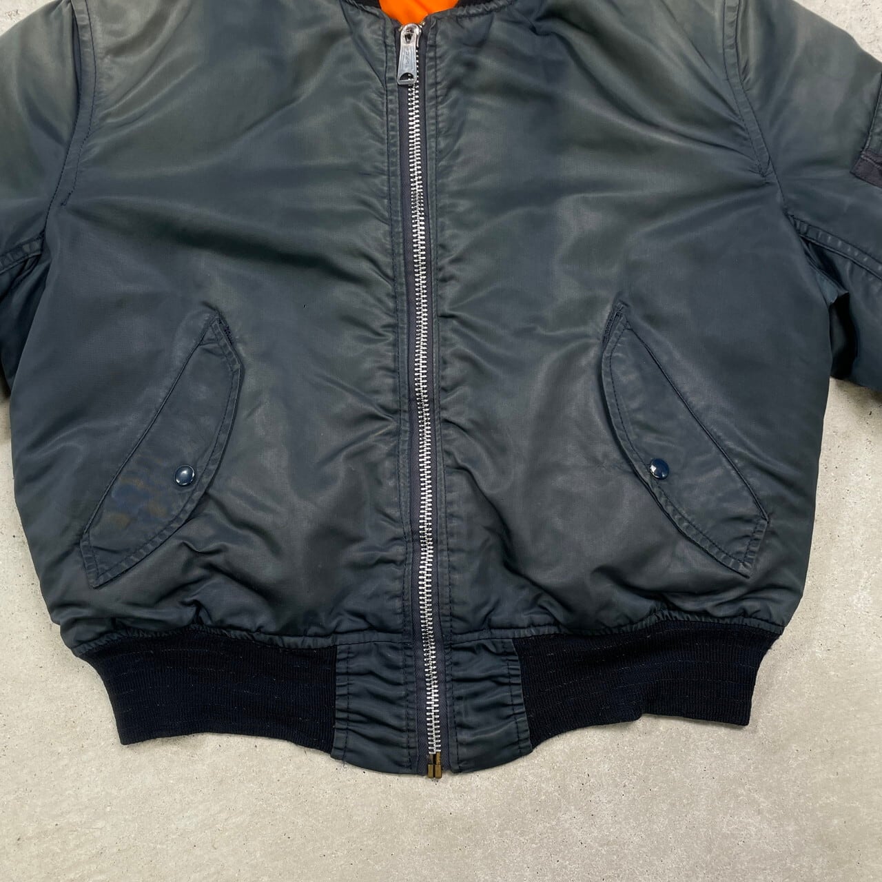 80年代 USA製 ALPHA MA-1 ミリタリー フライトジャケット 民間品