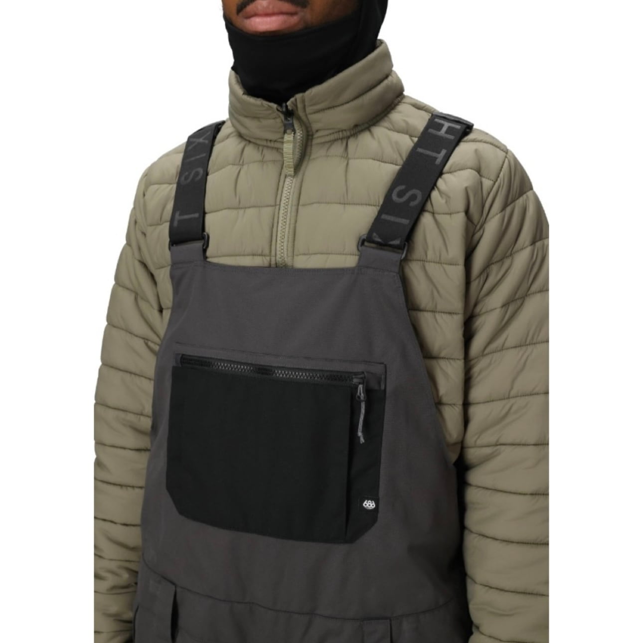 686 『 Men's Hot Lap Insulated Bib - Charcoal Colorblock 』 25-26